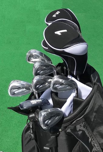 Spalding True Black Complete Golfset Heren Rechts Graphite Cartbag