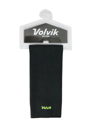 Volvik Microfiber Golf Towel Black/Lime